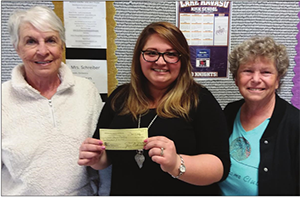 Western Welcome Club donates to LHHS Marching Band Donation Presentation