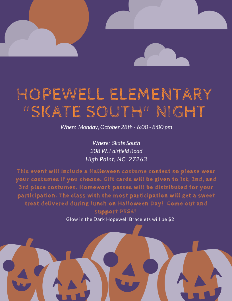 Skate Night Flyer for Halloween Skate Night