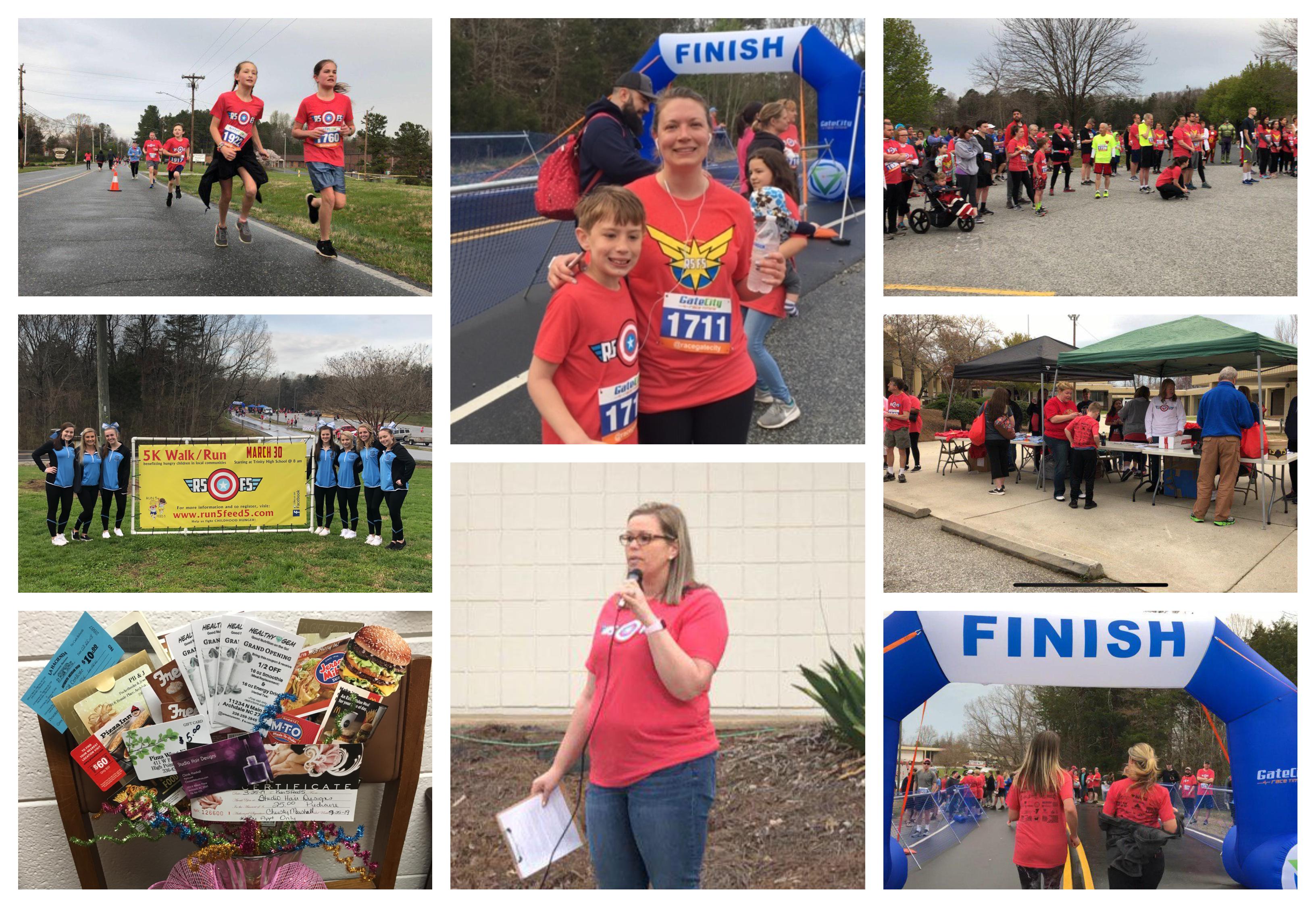 Run 5 Feed 5 collage of photos