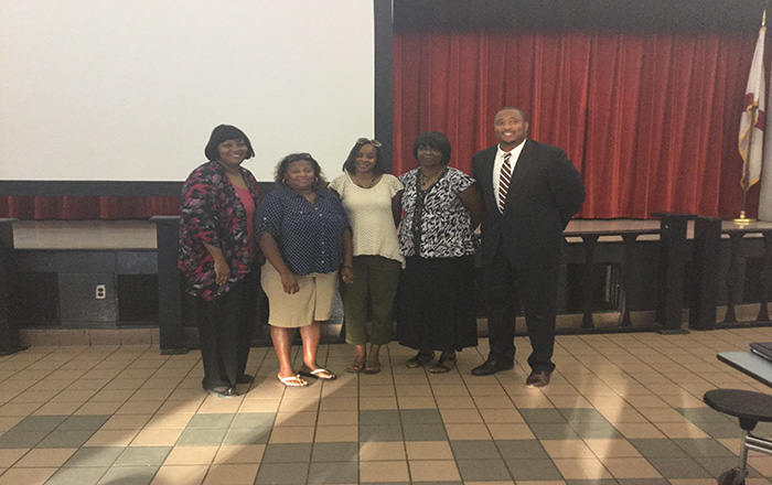 Doris Richardson, Samantha Rudolph, Juanita Woods, Netta Wiley, and Mr. Drish Doris Richardson, Samantha Rudolph, Juanita Woods, Netta Wiley, and Mr. Drish