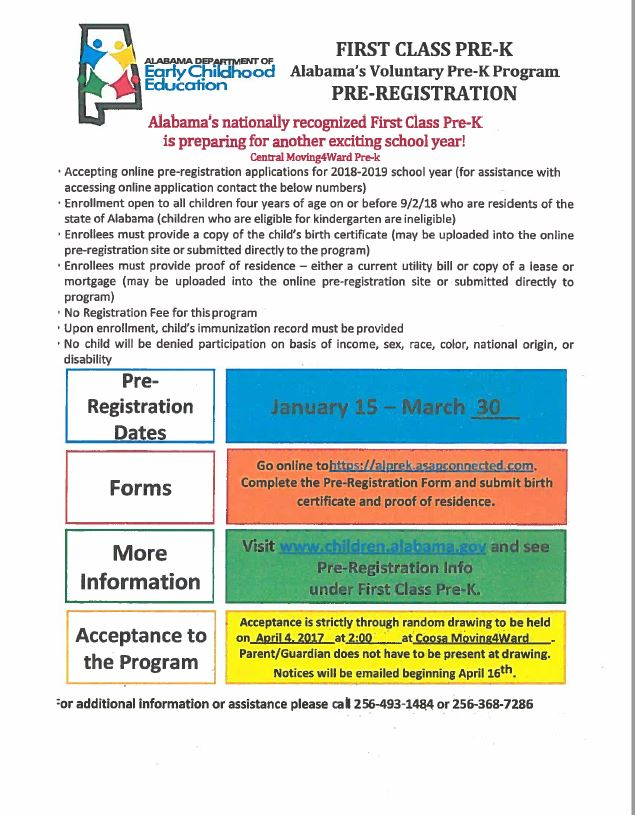 Pre-K Registration Pre-K Registration
