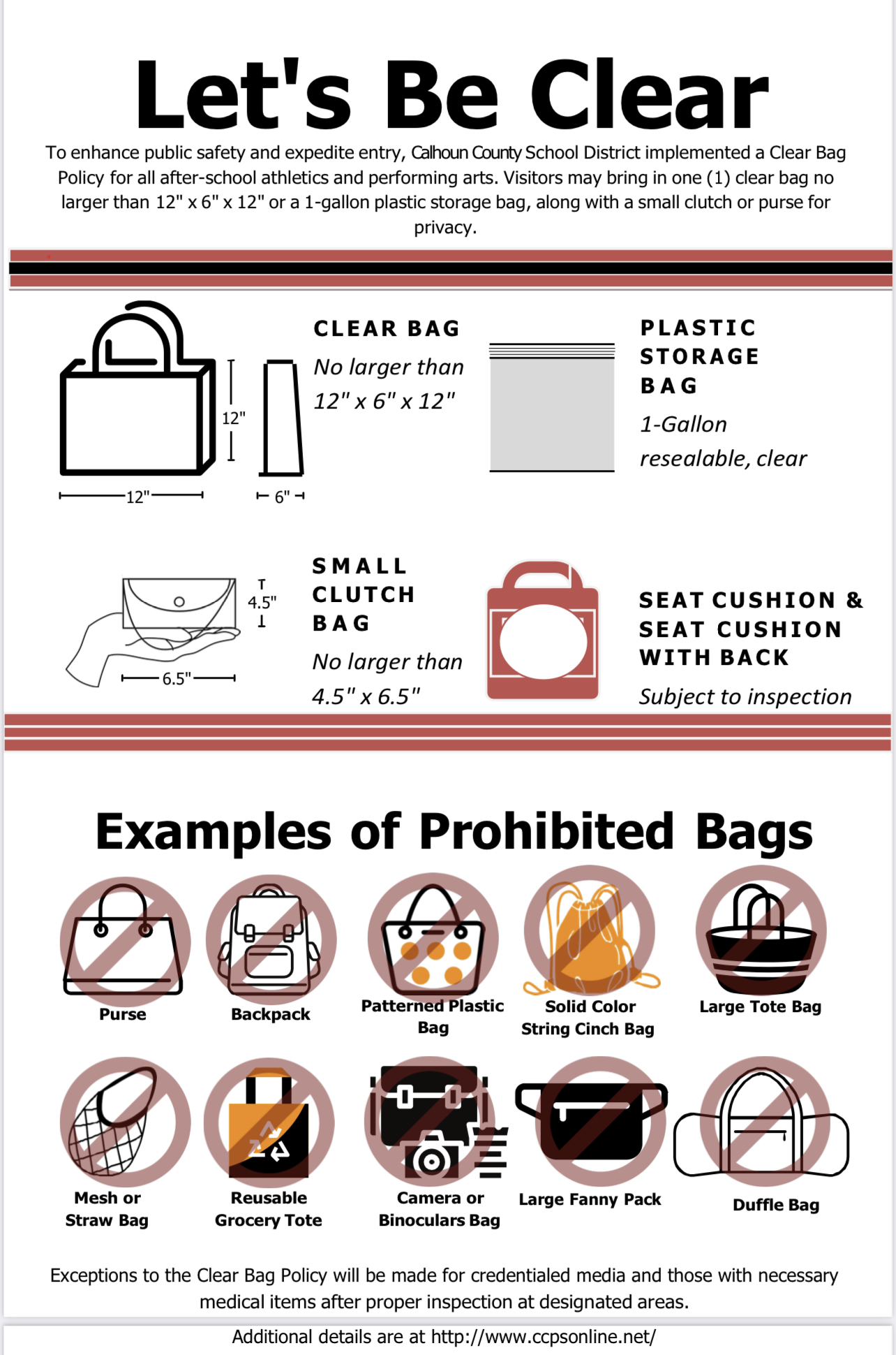 Clear Bag Information