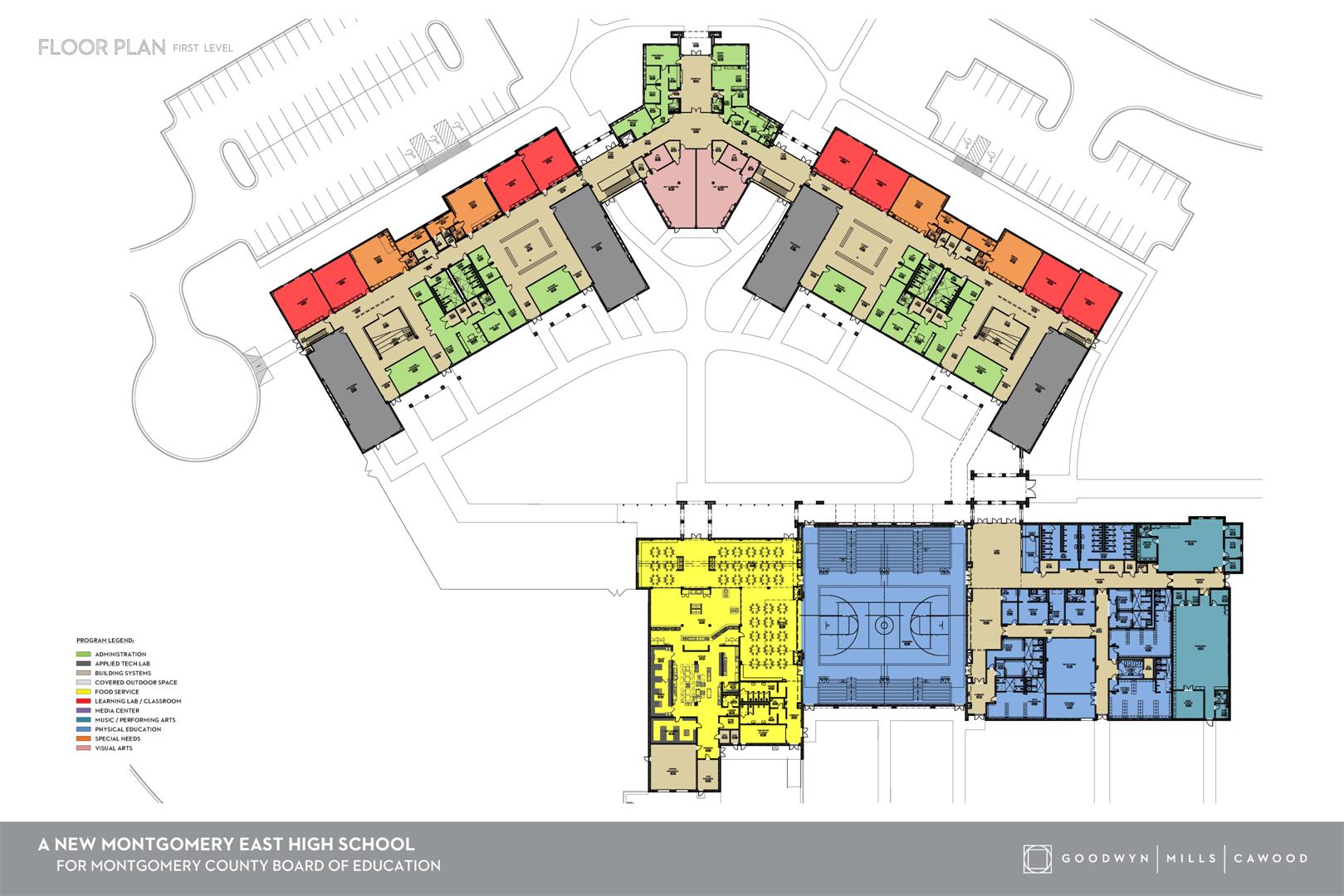 Floor plan of new high school