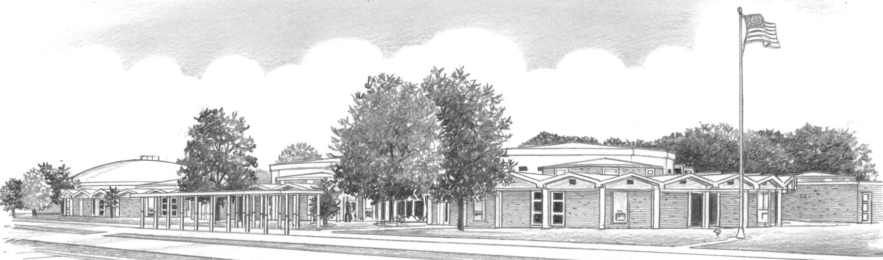 Drawing of Central High School