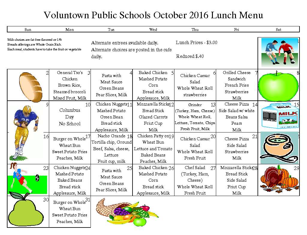 Voluntown Elementary School Lunch Program