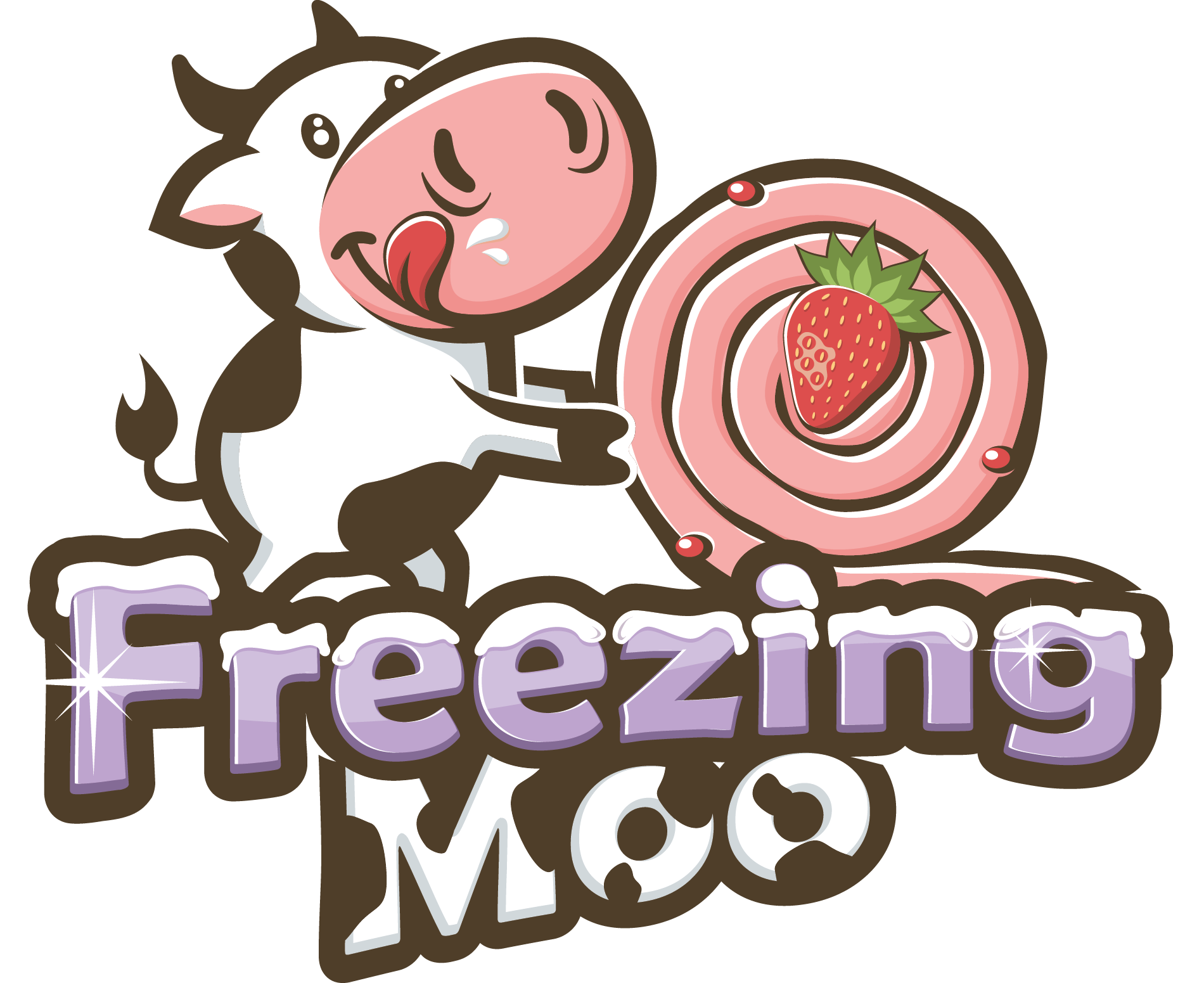A white cow - Freezing Moo Rolling Ice Cream