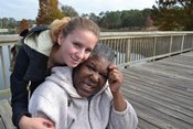 Pauline and Lucy at the Duck Park