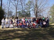 Families gather for the First Saturday Mass and 2007 Lenten Day of Service