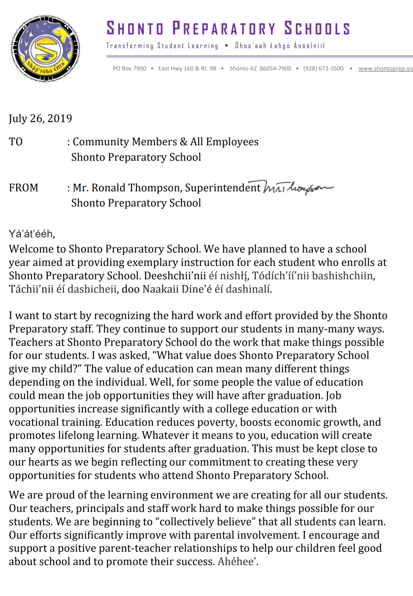 Shonto Preparatory School