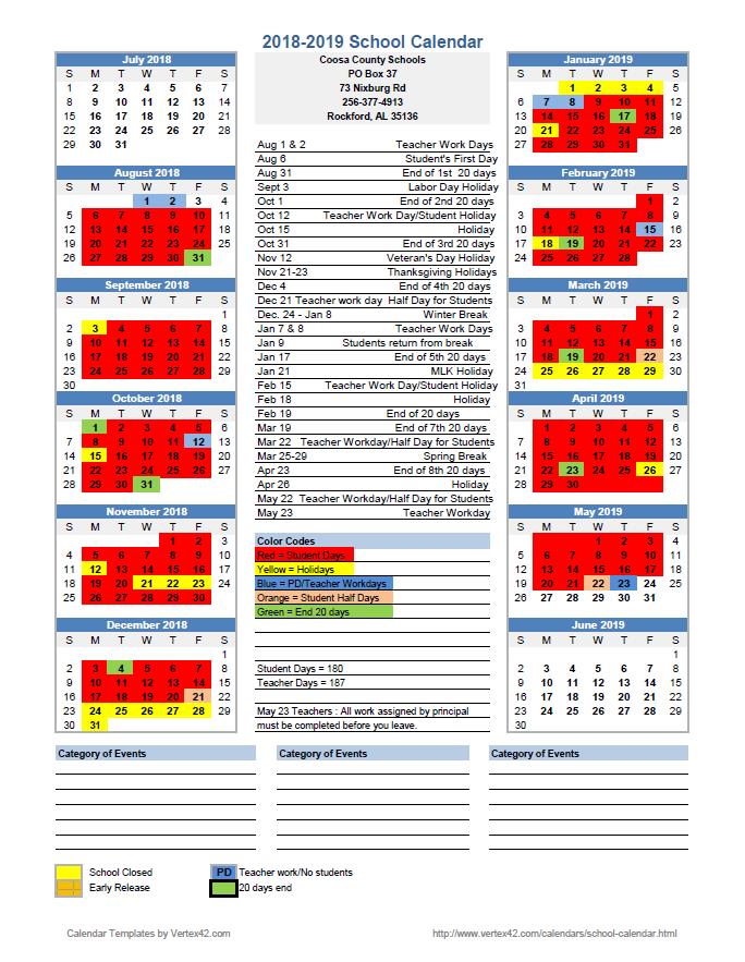 Central High School Highlights 20182019 School Calendar