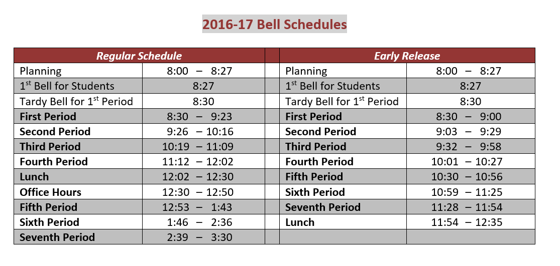 Liberty County High School Schedule