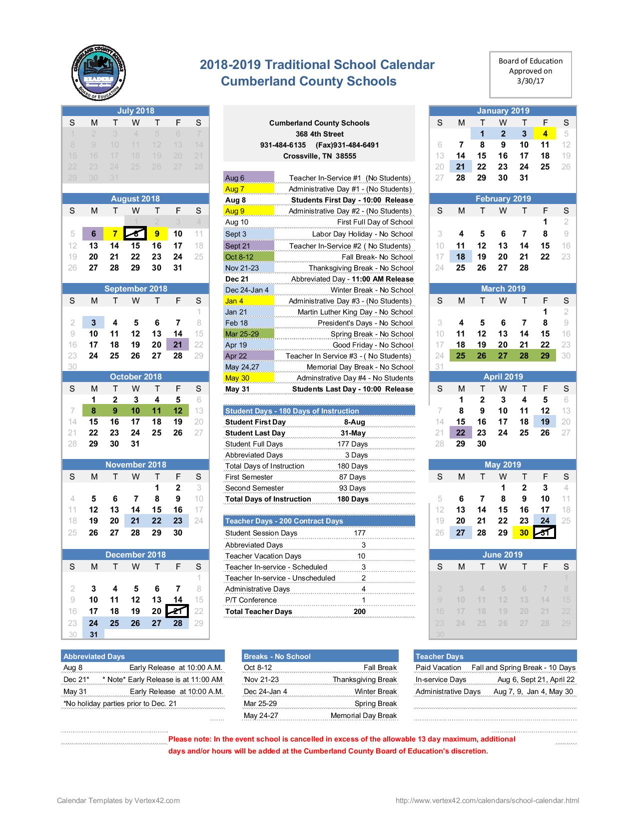 Tennessee Tech Academic Calendar Customize and Print