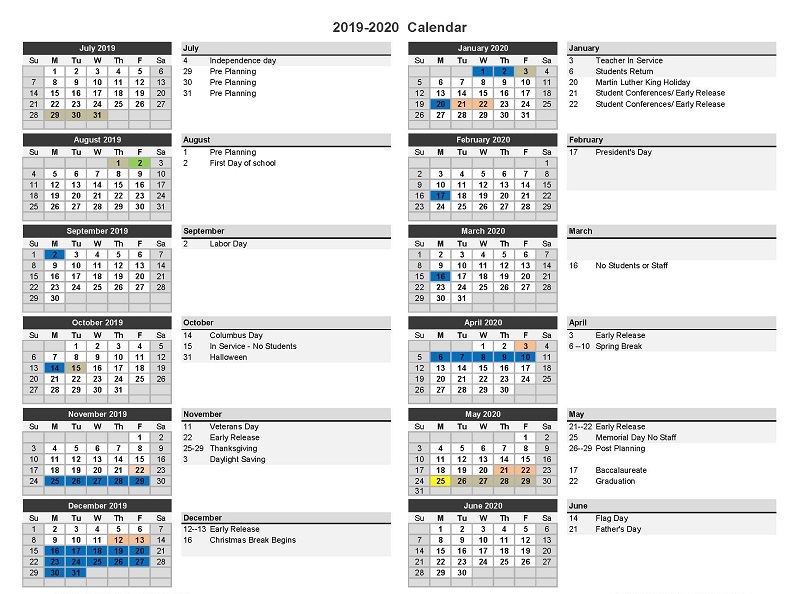 Echols County High School Schedule
