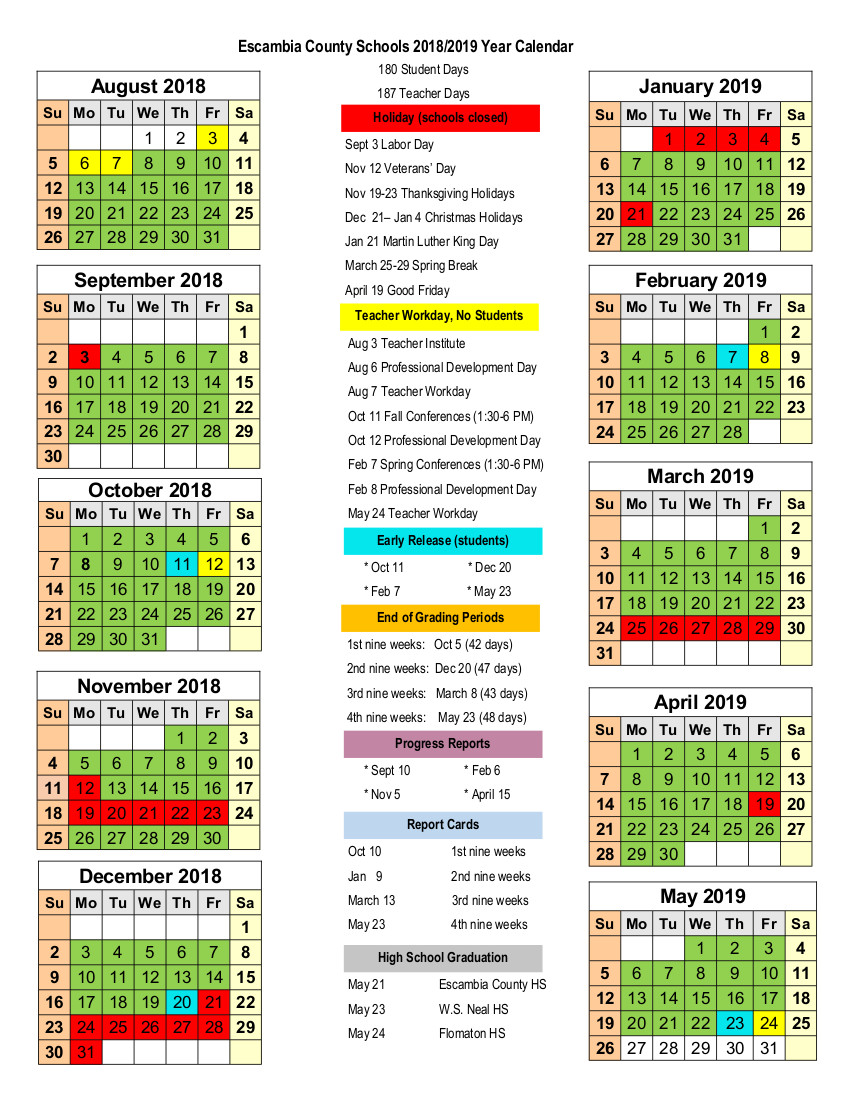 school-calendar-escambia-county-schools