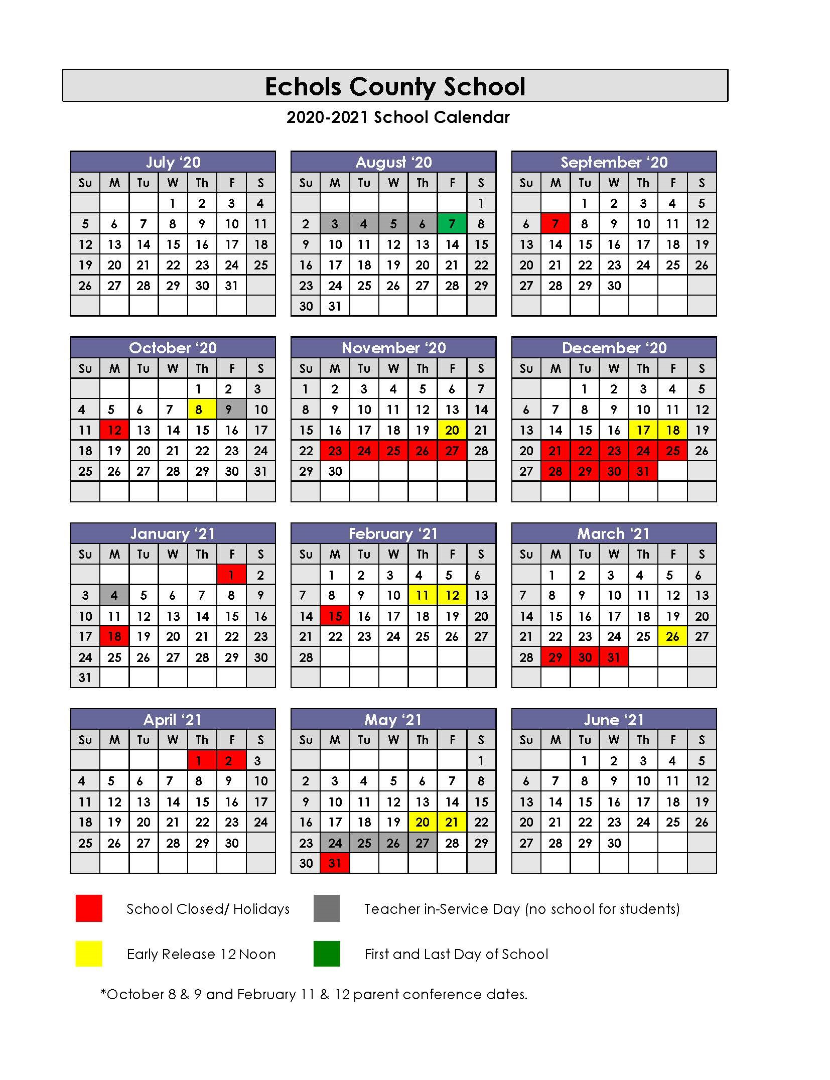 Echols County High School: Schedule